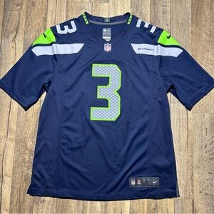 Nike NFL On Field Russell Wilson #3 Seattle Seahawks Adult Large Football Jersey